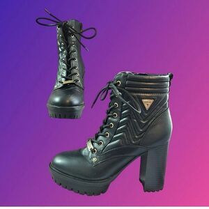 Guess Black Heeled Boots